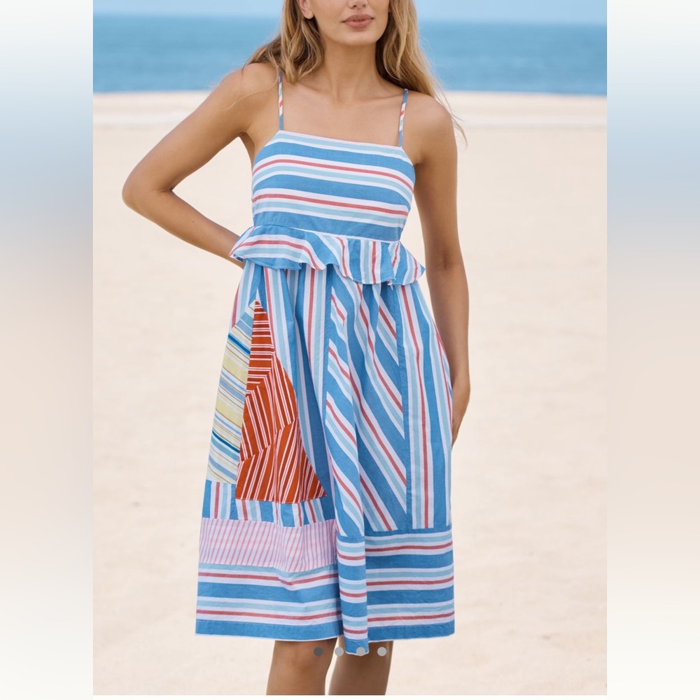 ANTHROPOLOGIE CELANDINE SLEEVELESS SQUARE NECK DRESS SIZE MP XLP MSRP $118 NWT